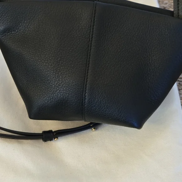 Mansur Gavriel Mini Tulipano Black Leather Crossbody Bag - Picture 2 of 8